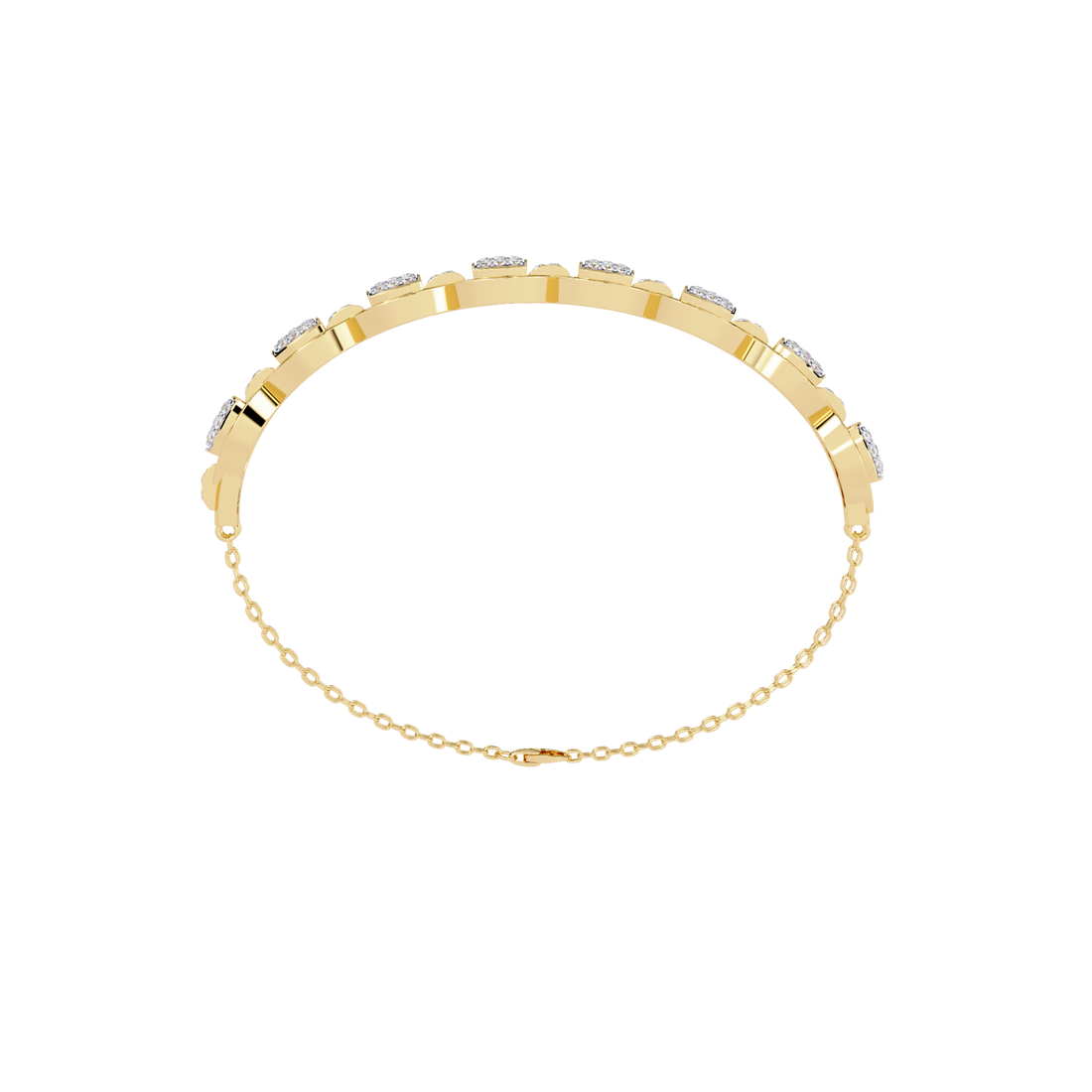 Luxurious Link Style Lab Grown Diamond Bracelet