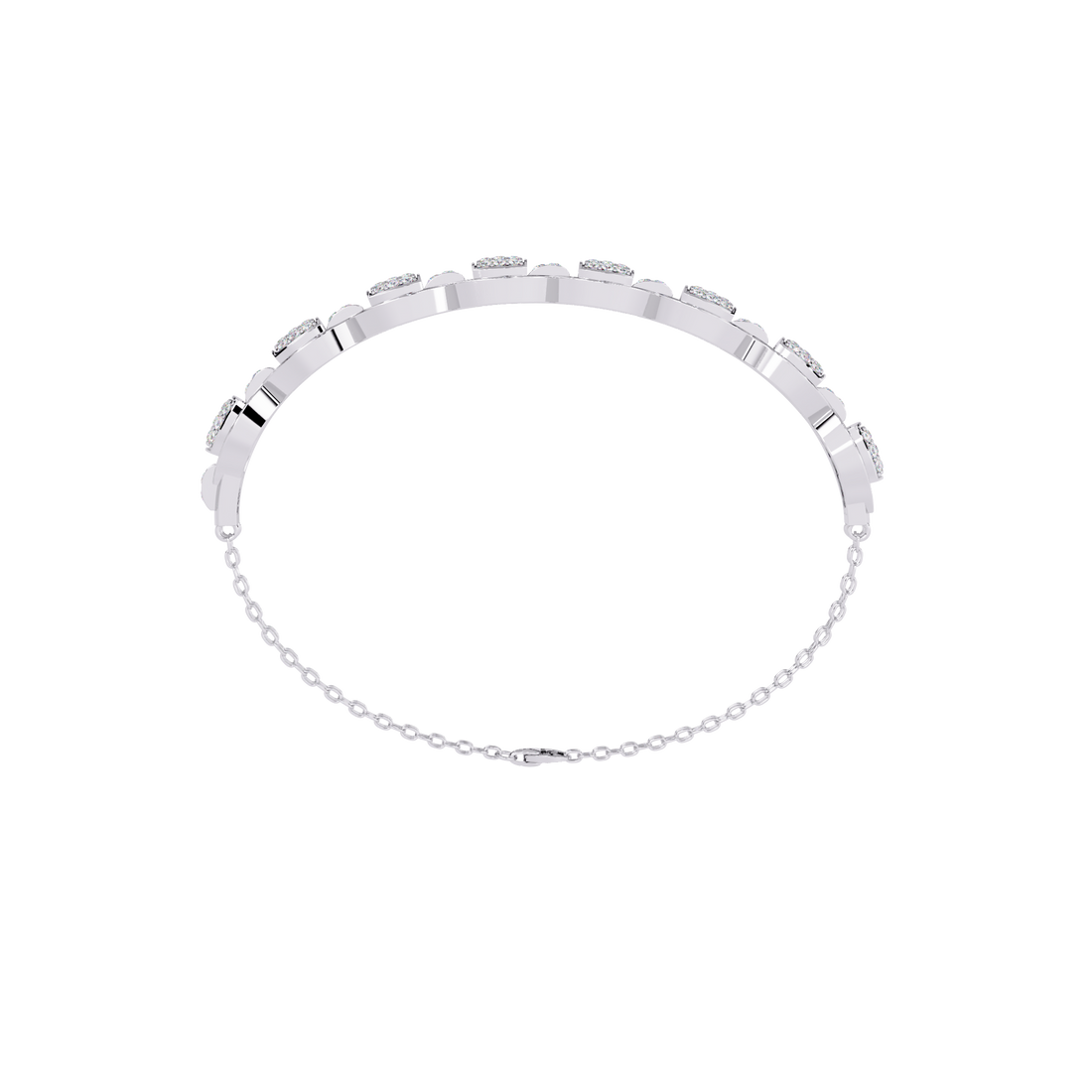 Luxurious Link Style Lab Grown Diamond Bracelet
