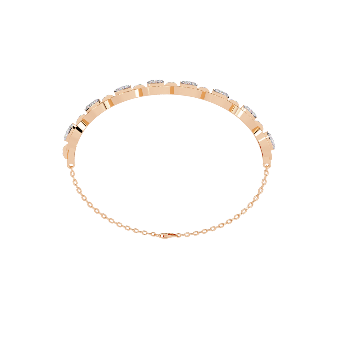 Luxurious Link Style Lab Grown Diamond Bracelet