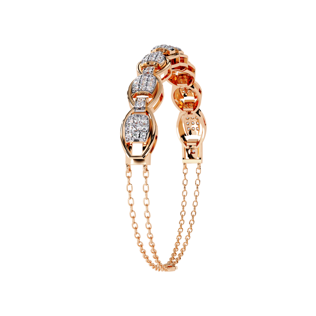 Luxurious Link Style Lab Grown Diamond Bracelet