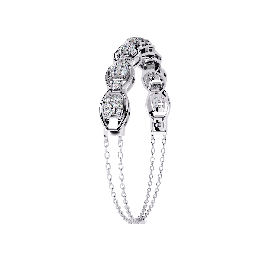 Luxurious Link Style Lab Grown Diamond Bracelet