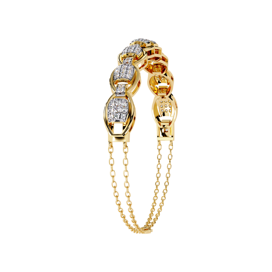 Luxurious Link Style Lab Grown Diamond Bracelet