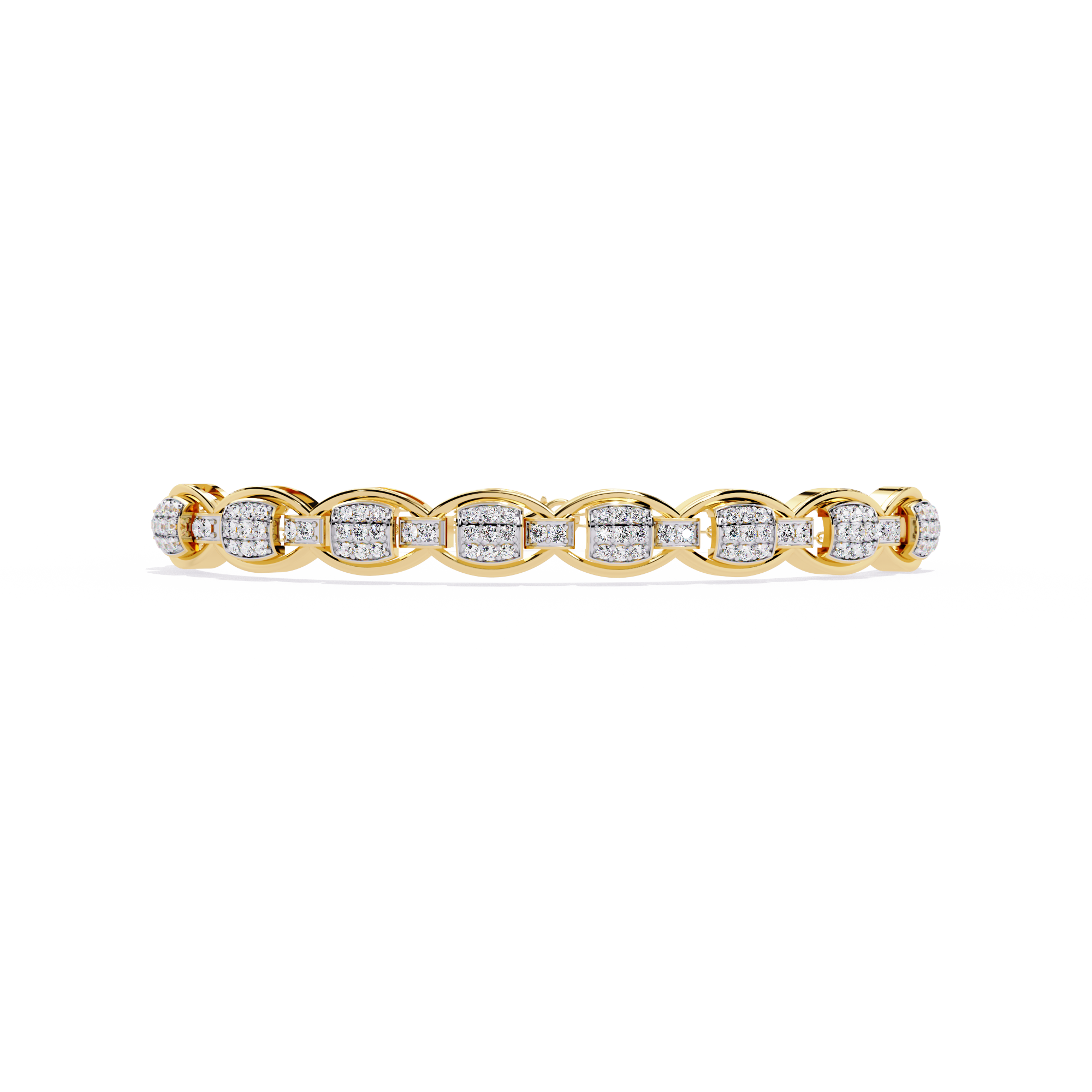 Luxurious Link Style Lab Grown Diamond Bracelet