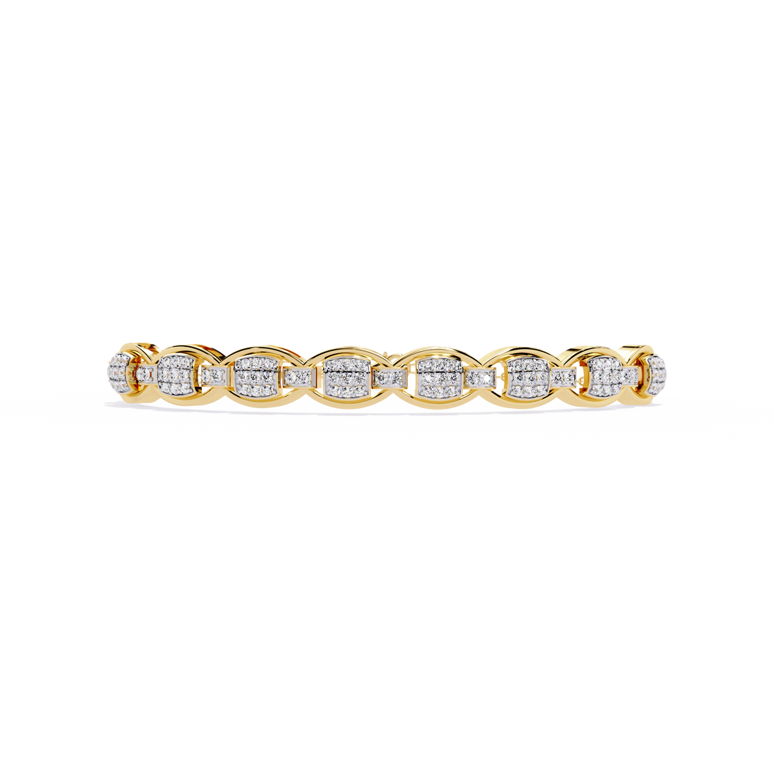 Luxurious Link Style Lab Grown Diamond Bracelet