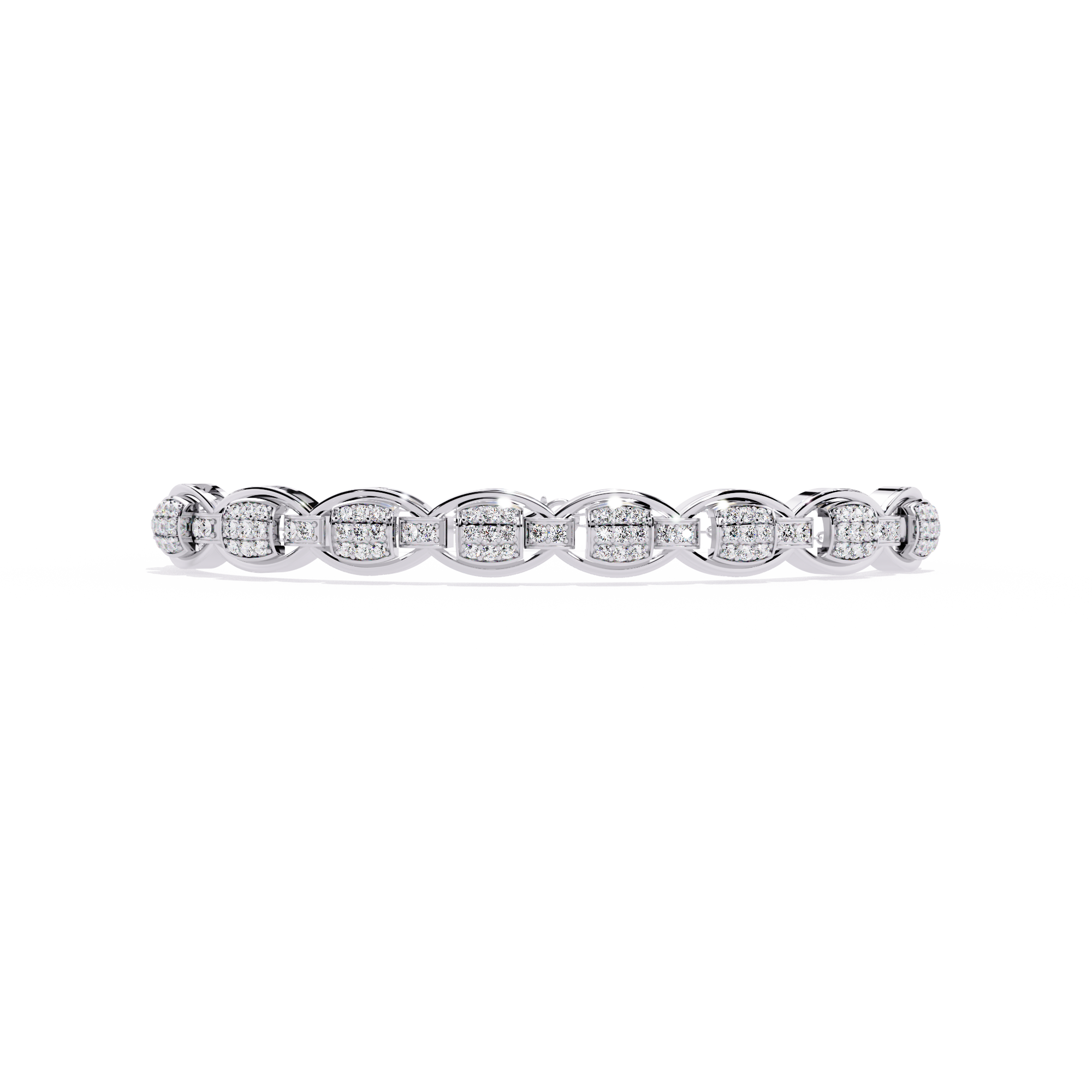 Luxurious Link Style Lab Grown Diamond Bracelet