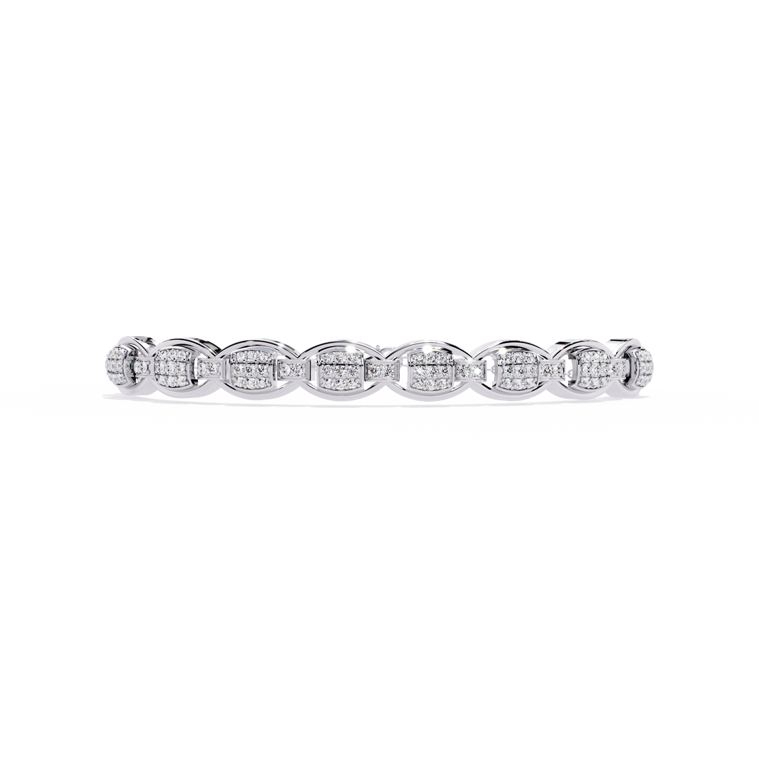 Luxurious Link Style Lab Grown Diamond Bracelet