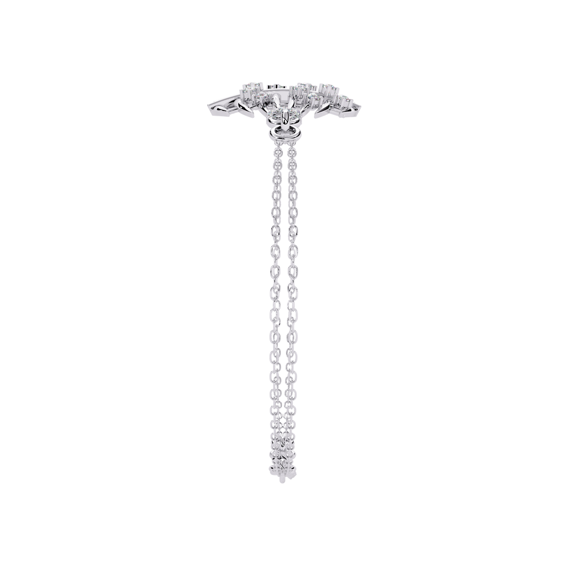 Celestial Cage – Diamond Bracelet with Double Chain Design