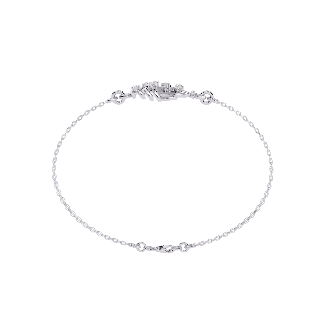 Celestial Cage – Diamond Bracelet with Double Chain Design