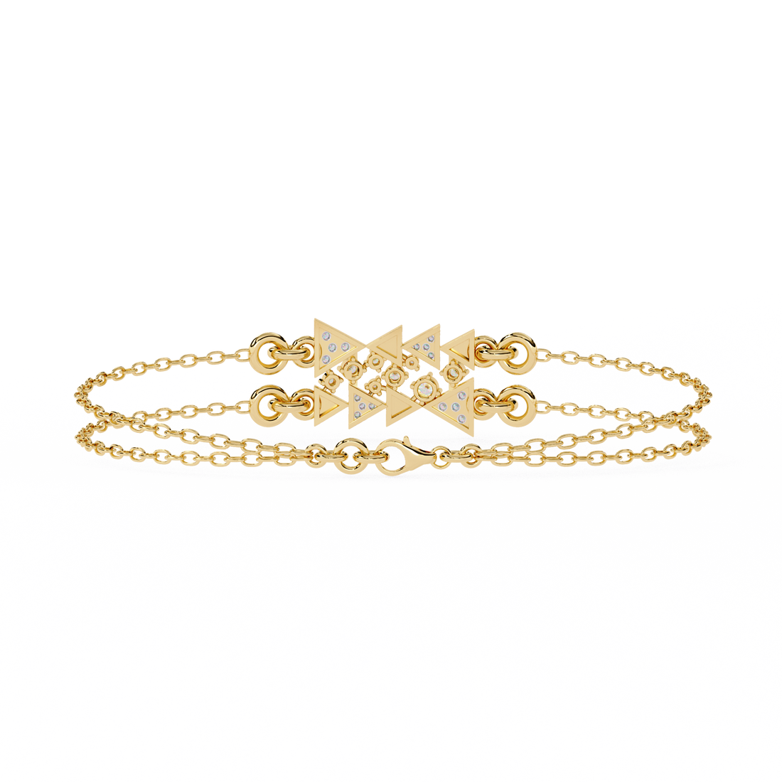 GeoSpark – Diamond Bracelet with Triangle Motif