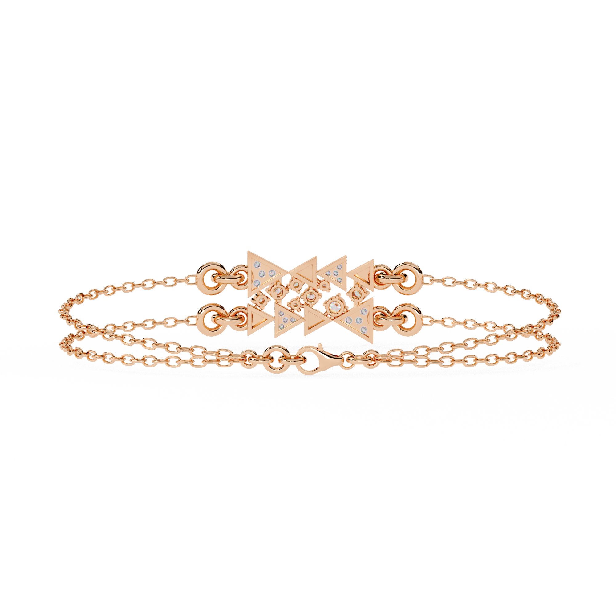 GeoSpark – Diamond Bracelet with Triangle Motif