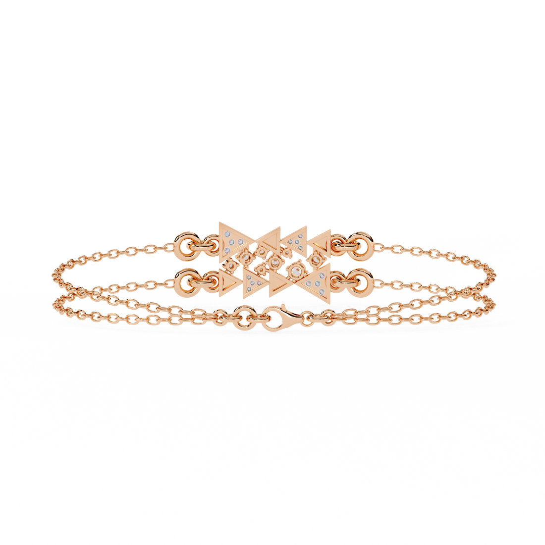GeoSpark – Diamond Bracelet with Triangle Motif