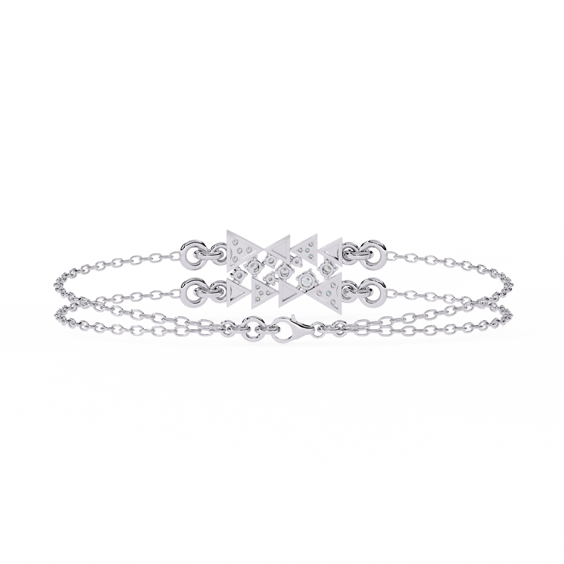 GeoSpark – Diamond Bracelet with Triangle Motif