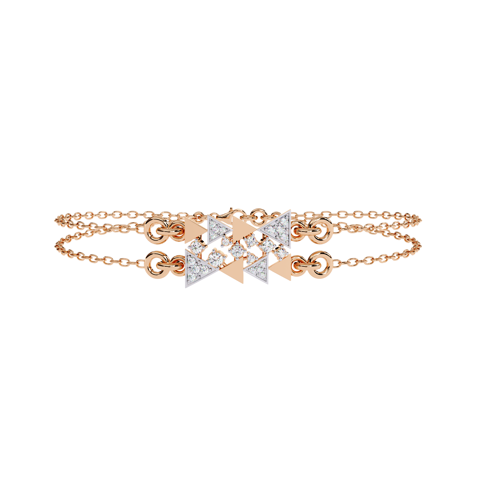 GeoSpark – Diamond Bracelet with Triangle Motif