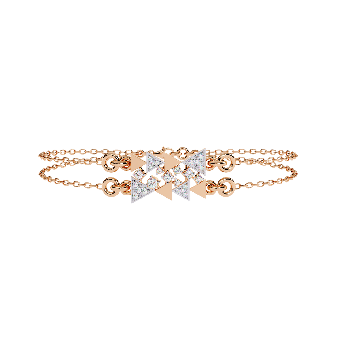 GeoSpark – Diamond Bracelet with Triangle Motif