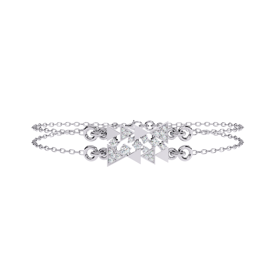 GeoSpark – Diamond Bracelet with Triangle Motif