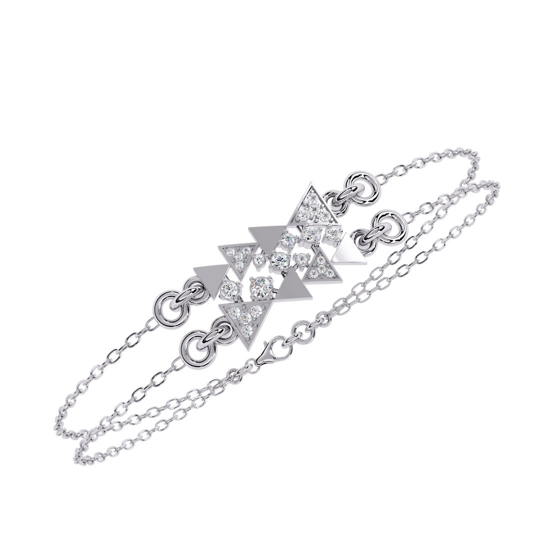 GeoSpark – Diamond Bracelet with Triangle Motif