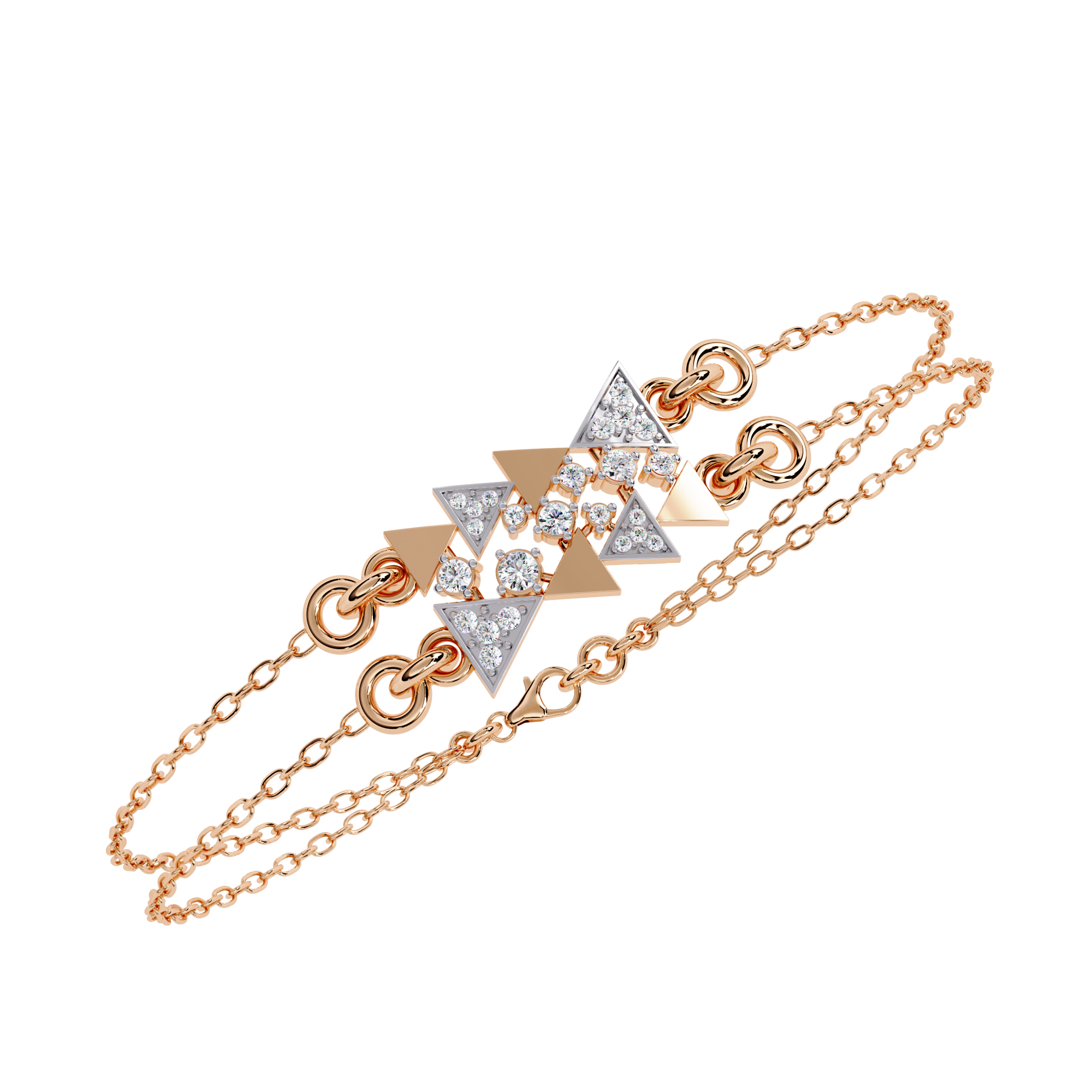 GeoSpark – Diamond Bracelet with Triangle Motif