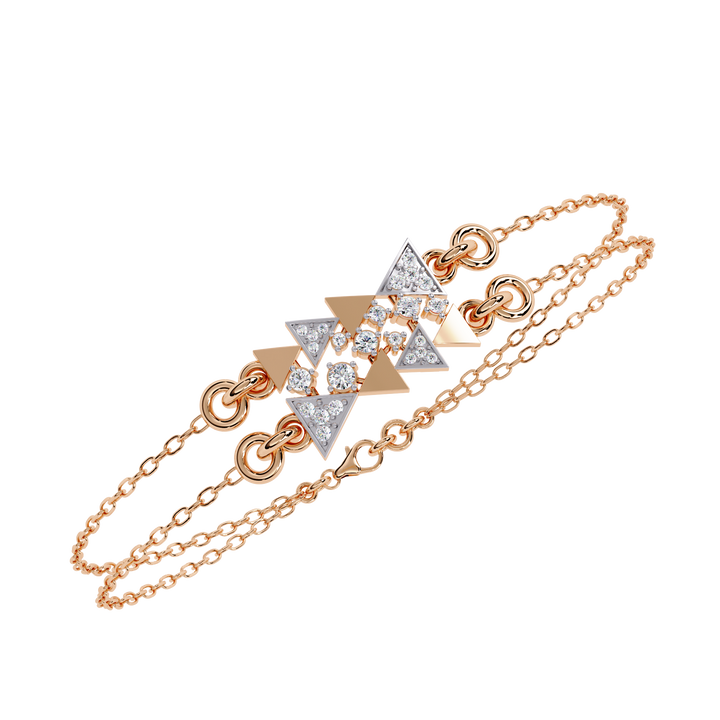 GeoSpark – Diamond Bracelet with Triangle Motif