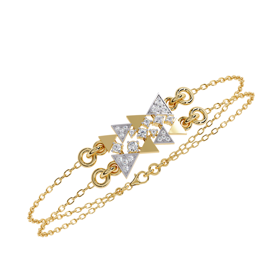 GeoSpark – Diamond Bracelet with Triangle Motif