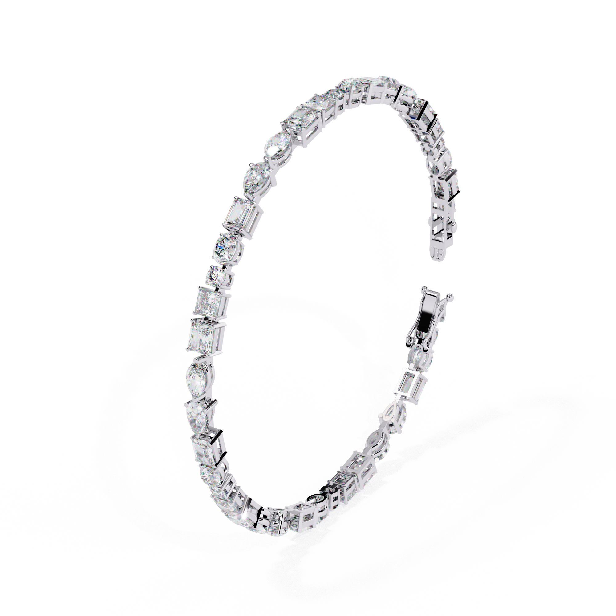 Cut Above – Luxurious Bracelet with Varied Diamond Shapes