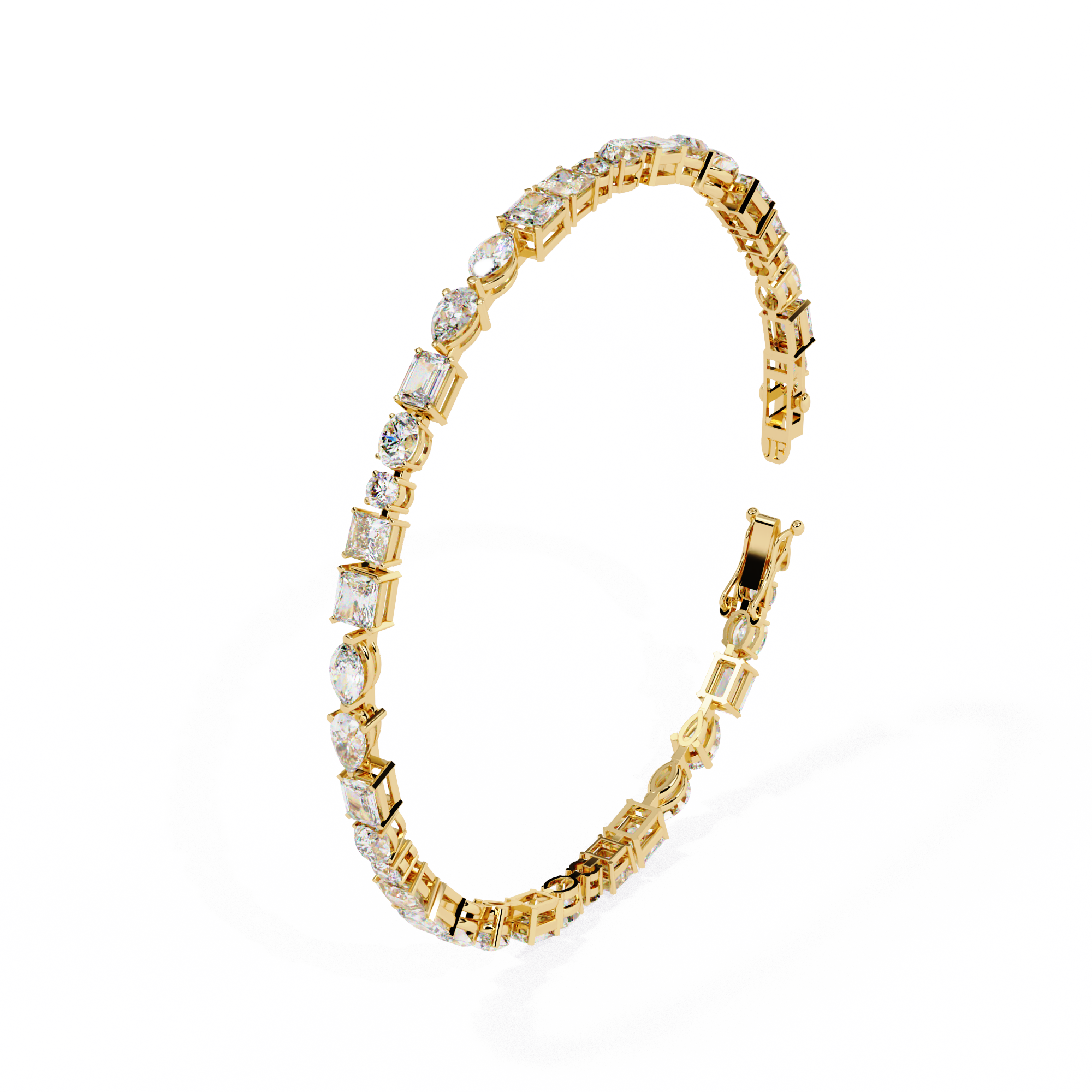 Cut Above – Luxurious Bracelet with Varied Diamond Shapes