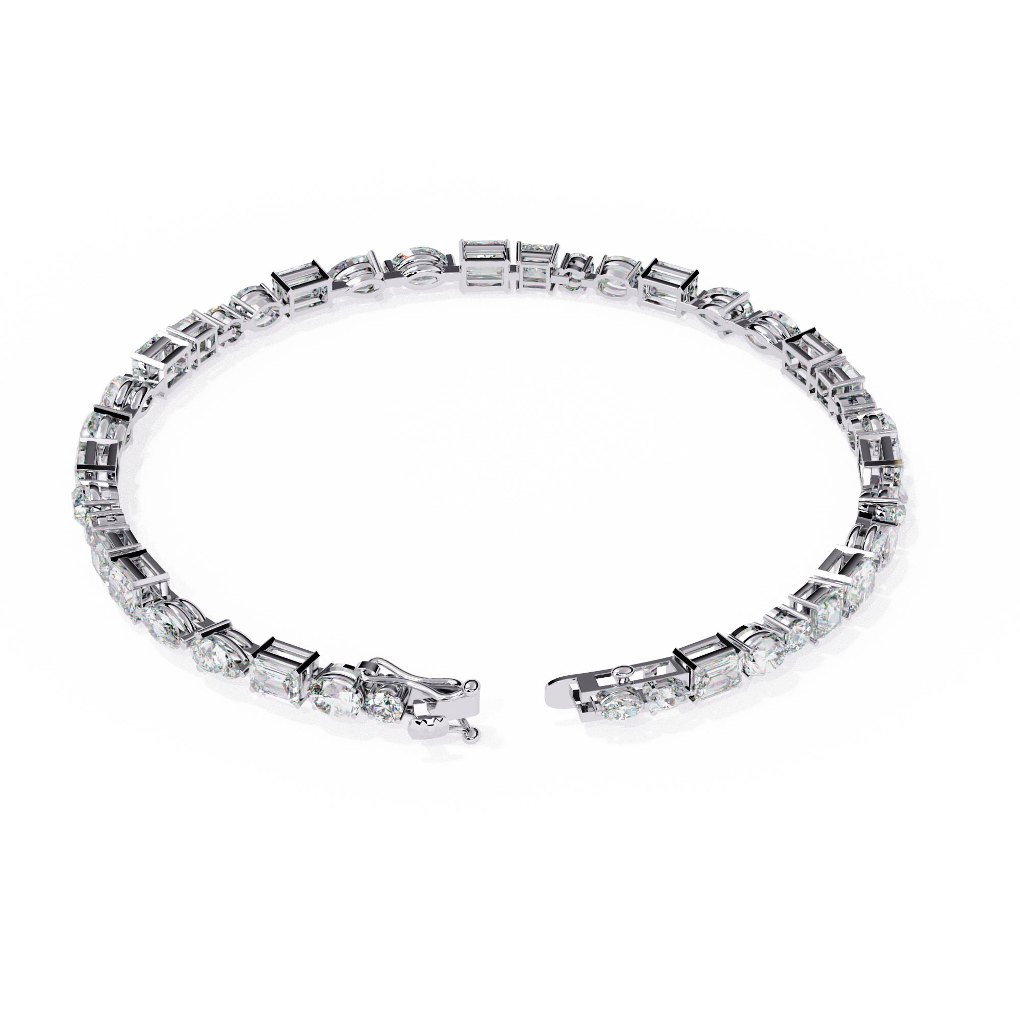 Cut Above – Luxurious Bracelet with Varied Diamond Shapes