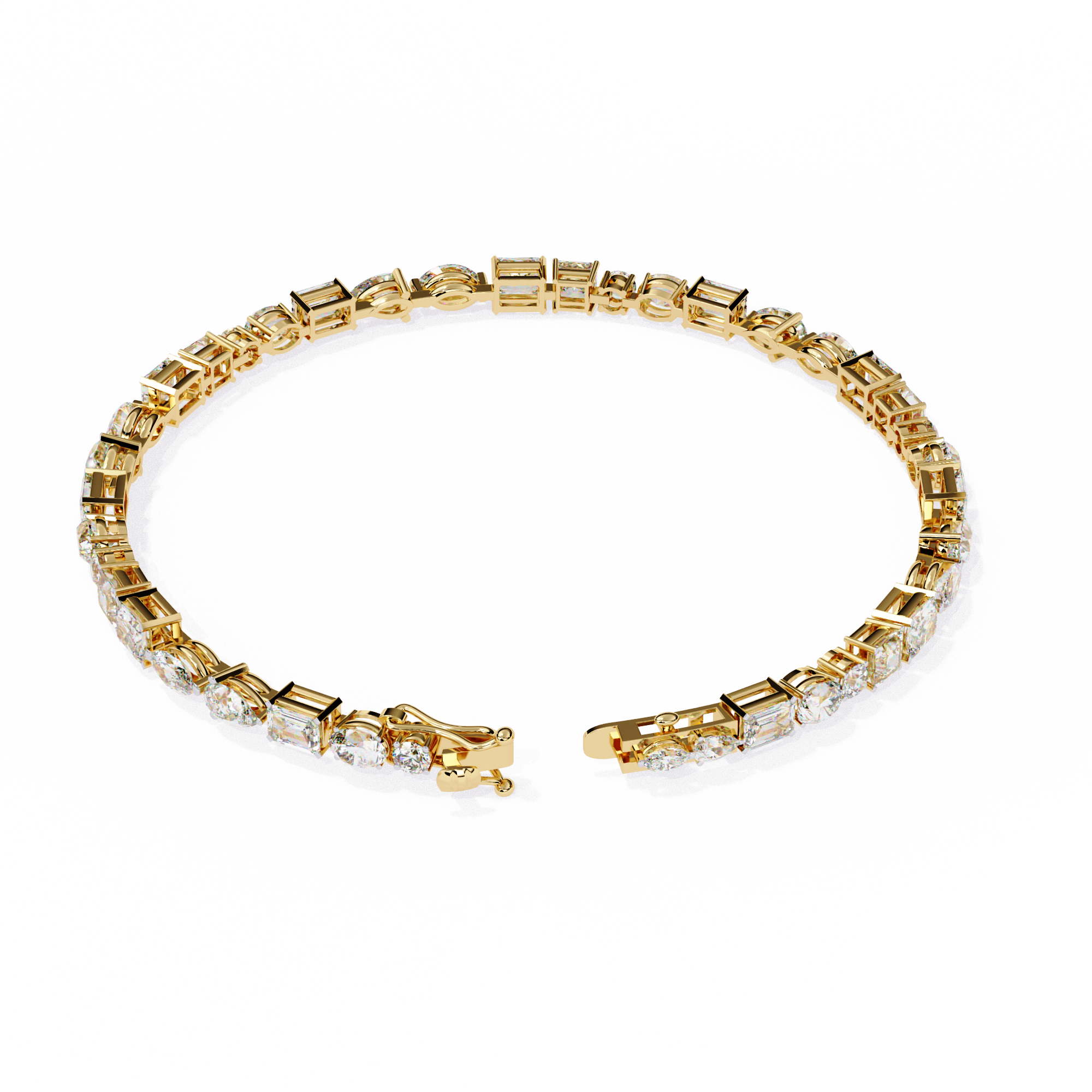 Cut Above – Luxurious Bracelet with Varied Diamond Shapes