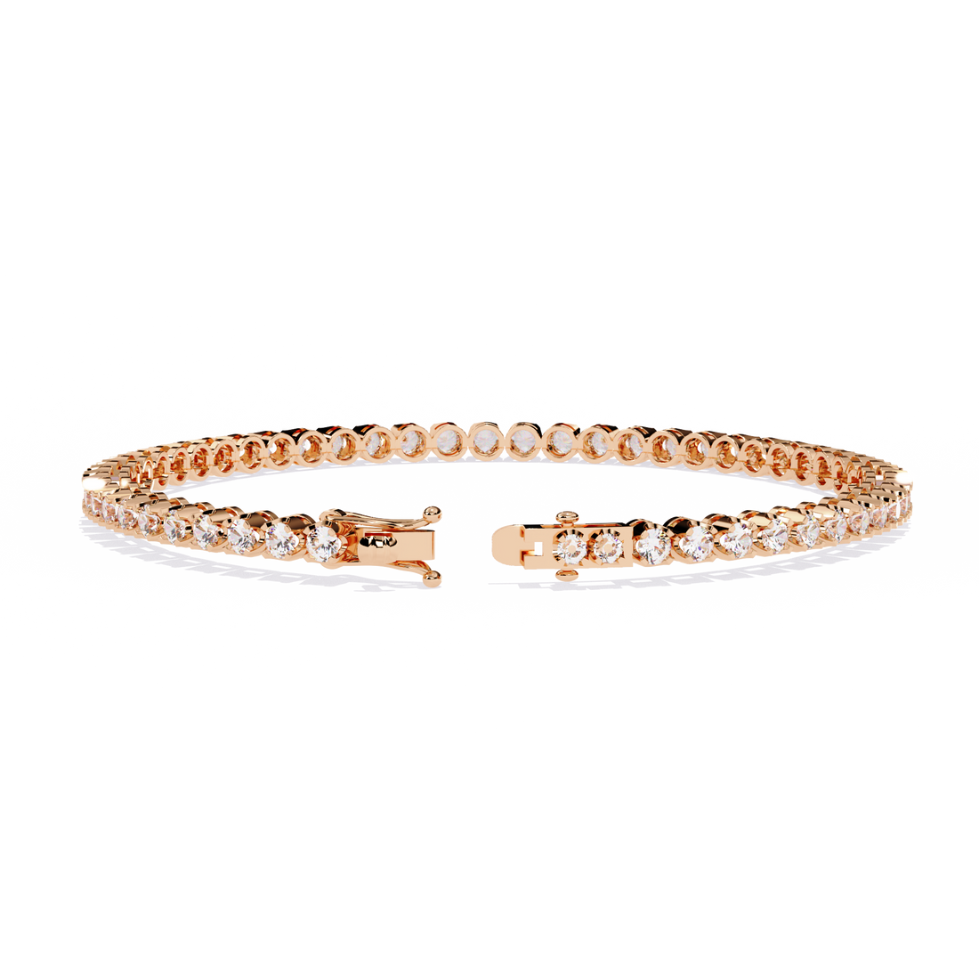 Classic Brilliance – Round Diamond Tennis Bracelet