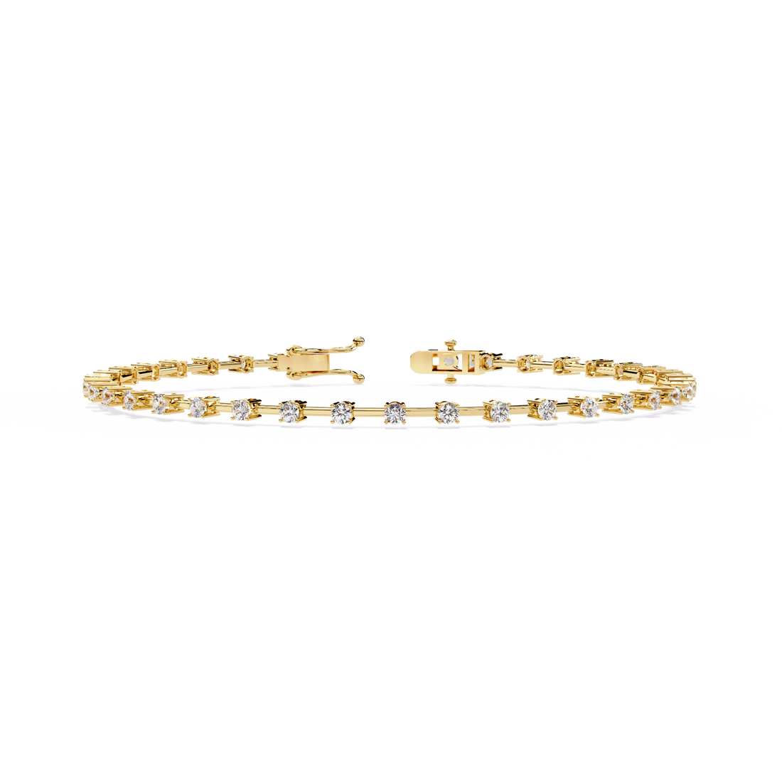 Minimalist Gold Diamond Tennis Bracelet – Everyday Luxury
