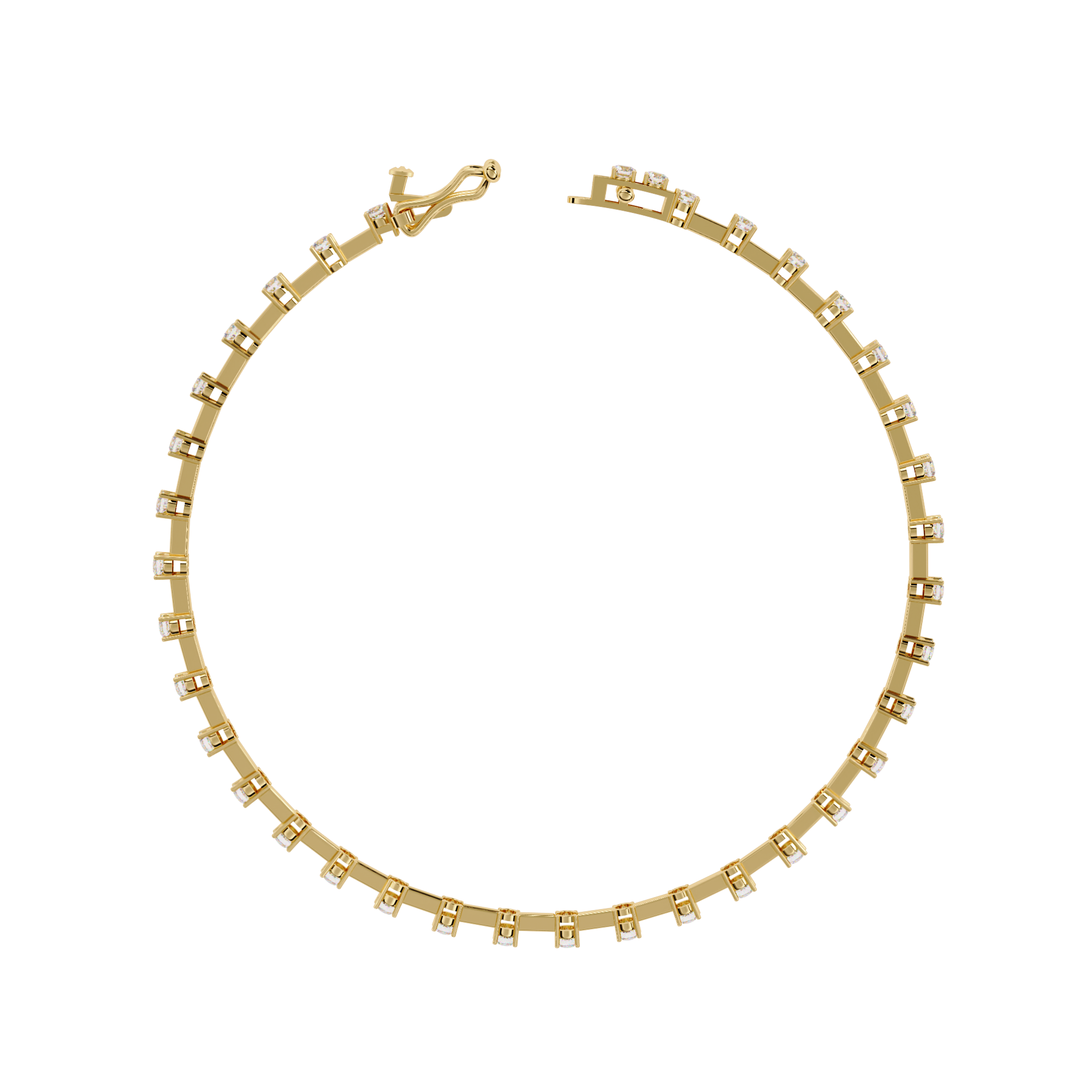 Minimalist Gold Diamond Tennis Bracelet – Everyday Luxury