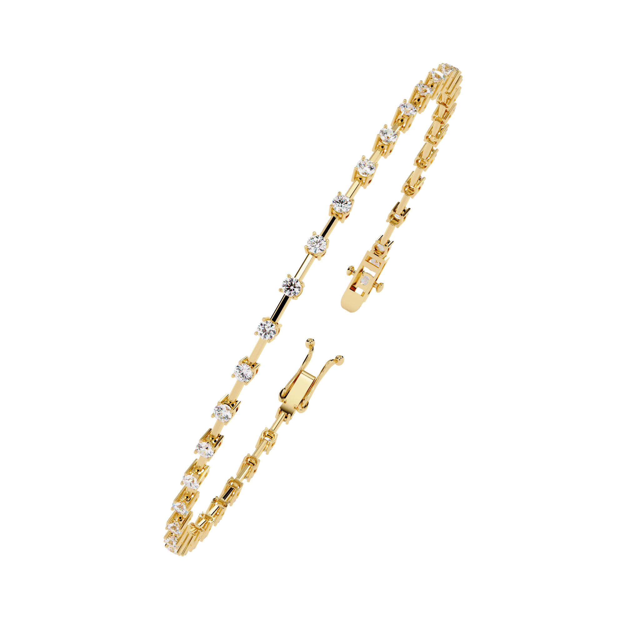 Minimalist Gold Diamond Tennis Bracelet – Everyday Luxury