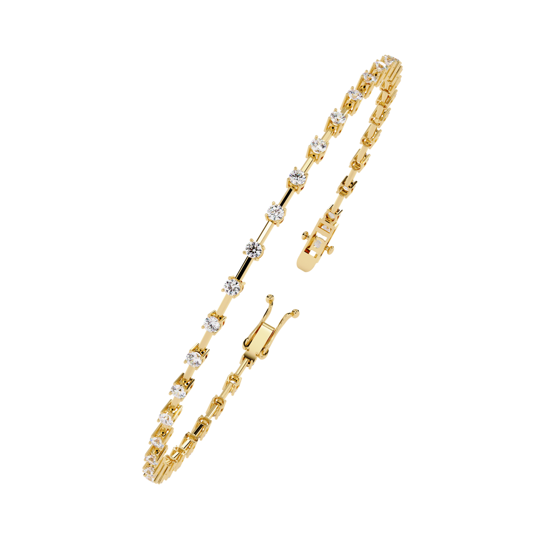 Minimalist Gold Diamond Tennis Bracelet – Everyday Luxury