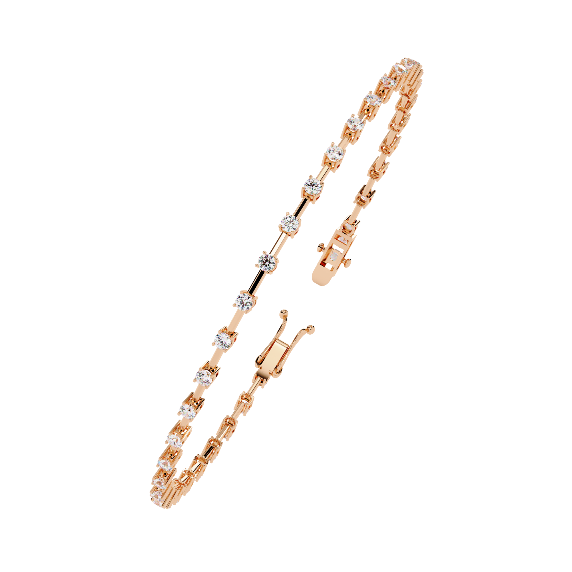 Minimalist Gold Diamond Tennis Bracelet – Everyday Luxury