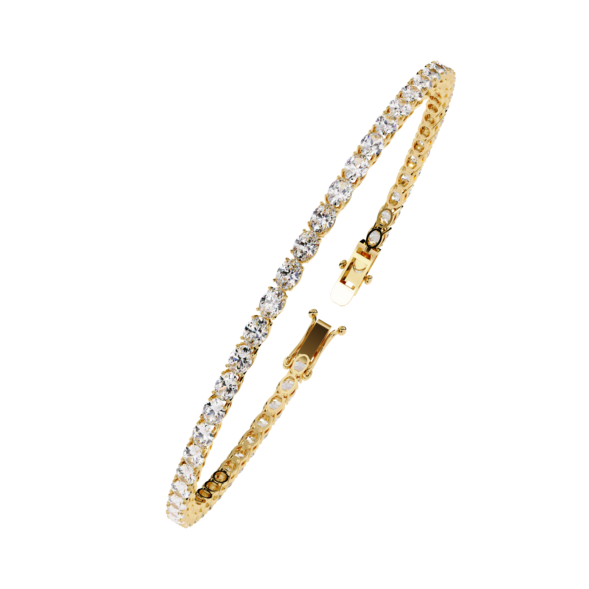 Bold & Brilliant Oval Cut Lab Grown Diamond Bracelet