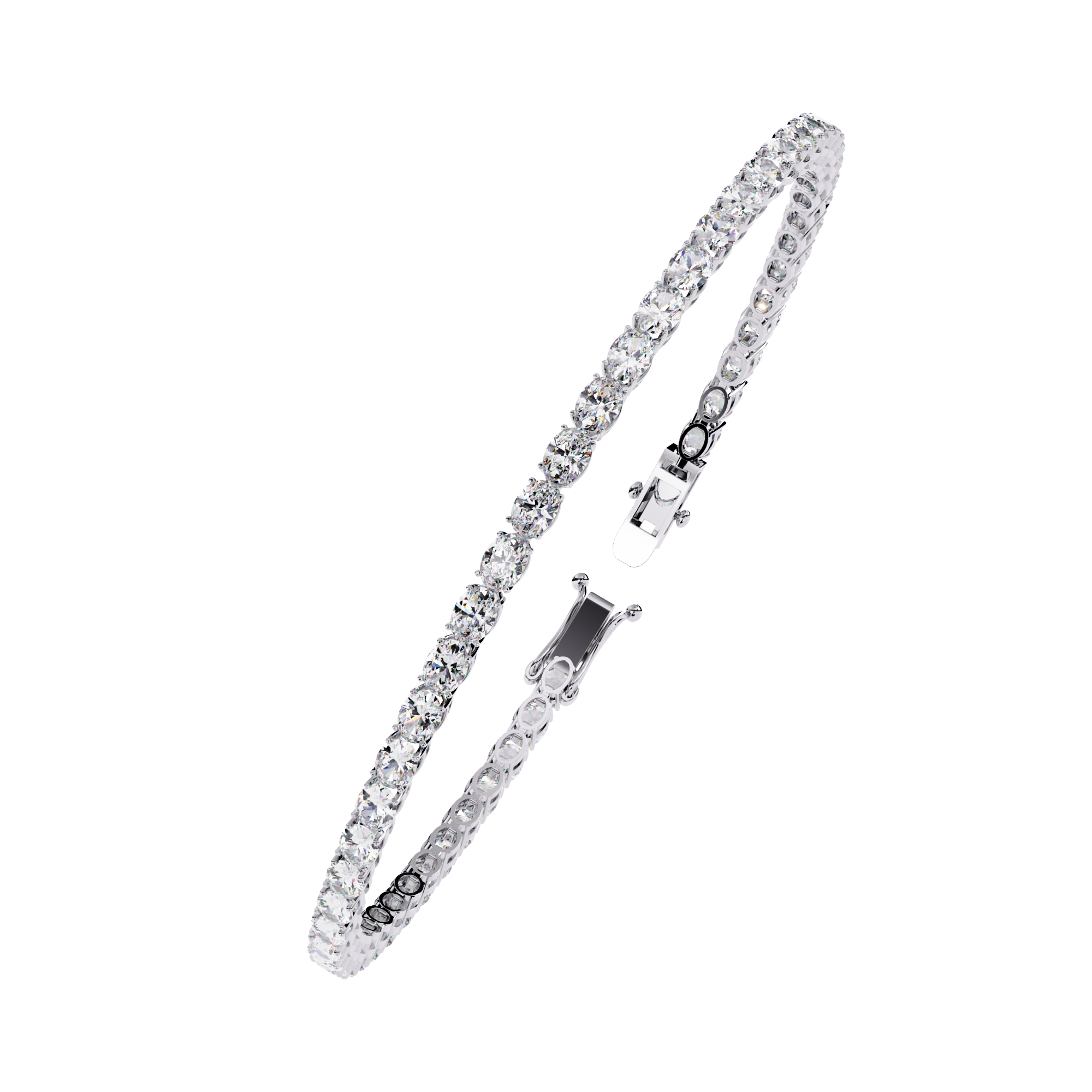 Bold & Brilliant Oval Cut Lab Grown Diamond Bracelet