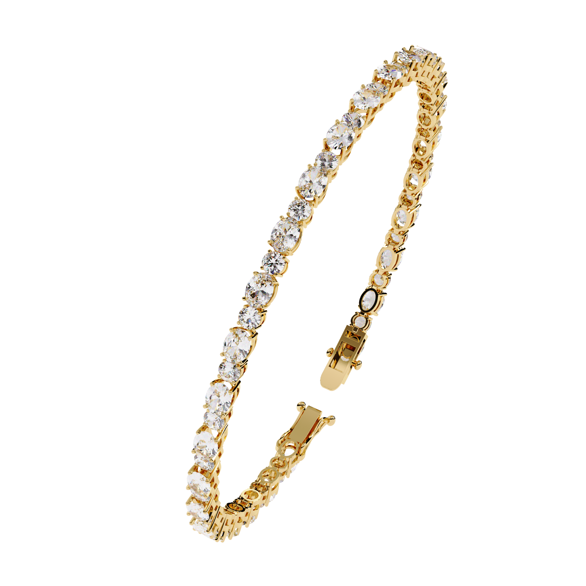 Endless Shine – Delicate Oval Diamond Tennis Bracelet