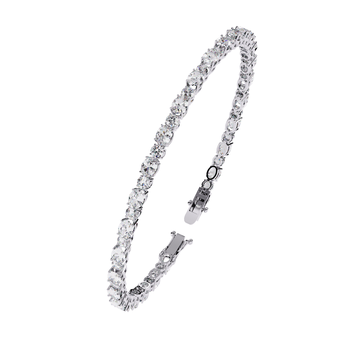 Endless Shine – Delicate Oval Diamond Tennis Bracelet