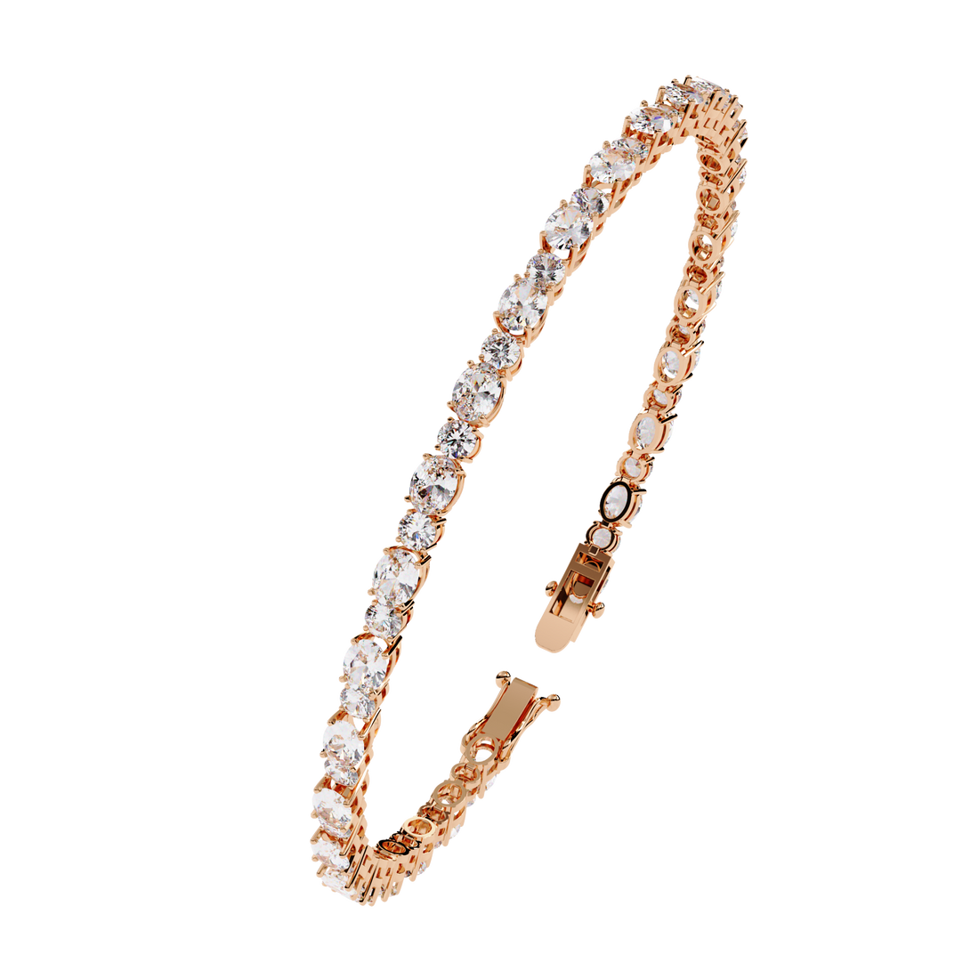 Endless Shine – Delicate Oval Diamond Tennis Bracelet