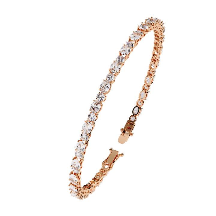 Endless Shine – Delicate Oval Diamond Tennis Bracelet