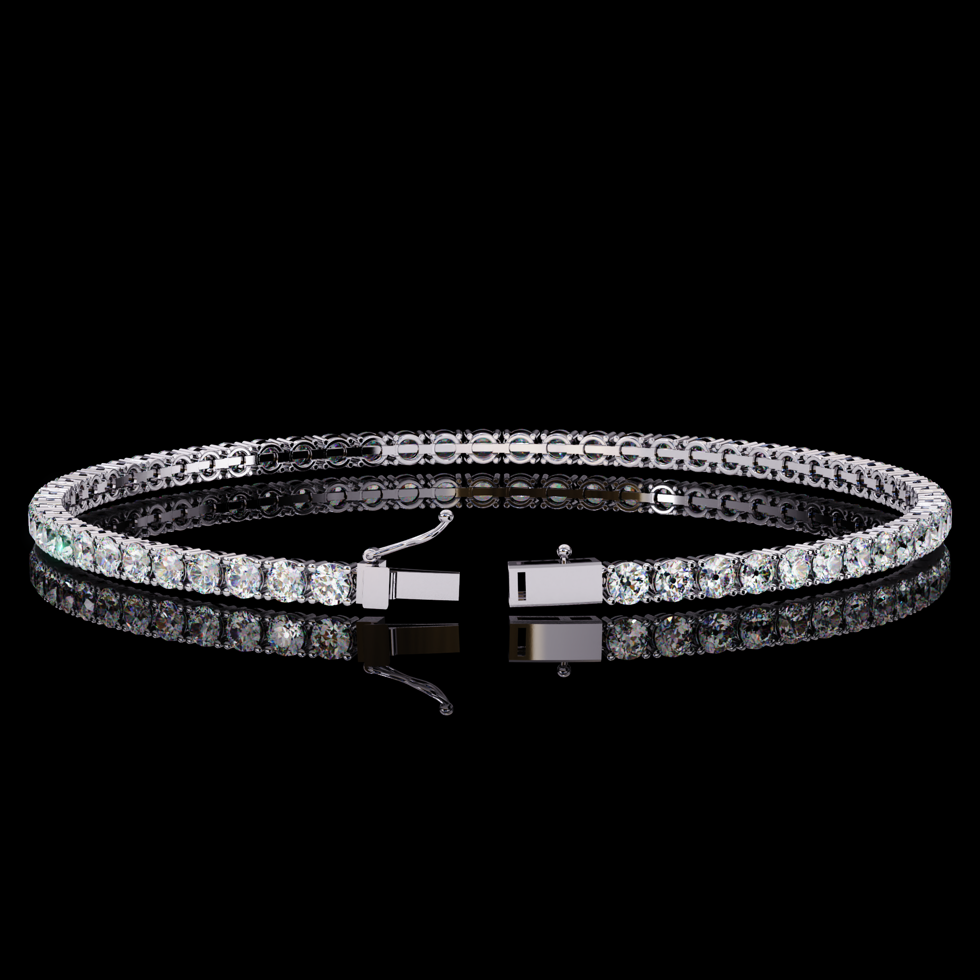 Round Tennis Diamond Bracelet