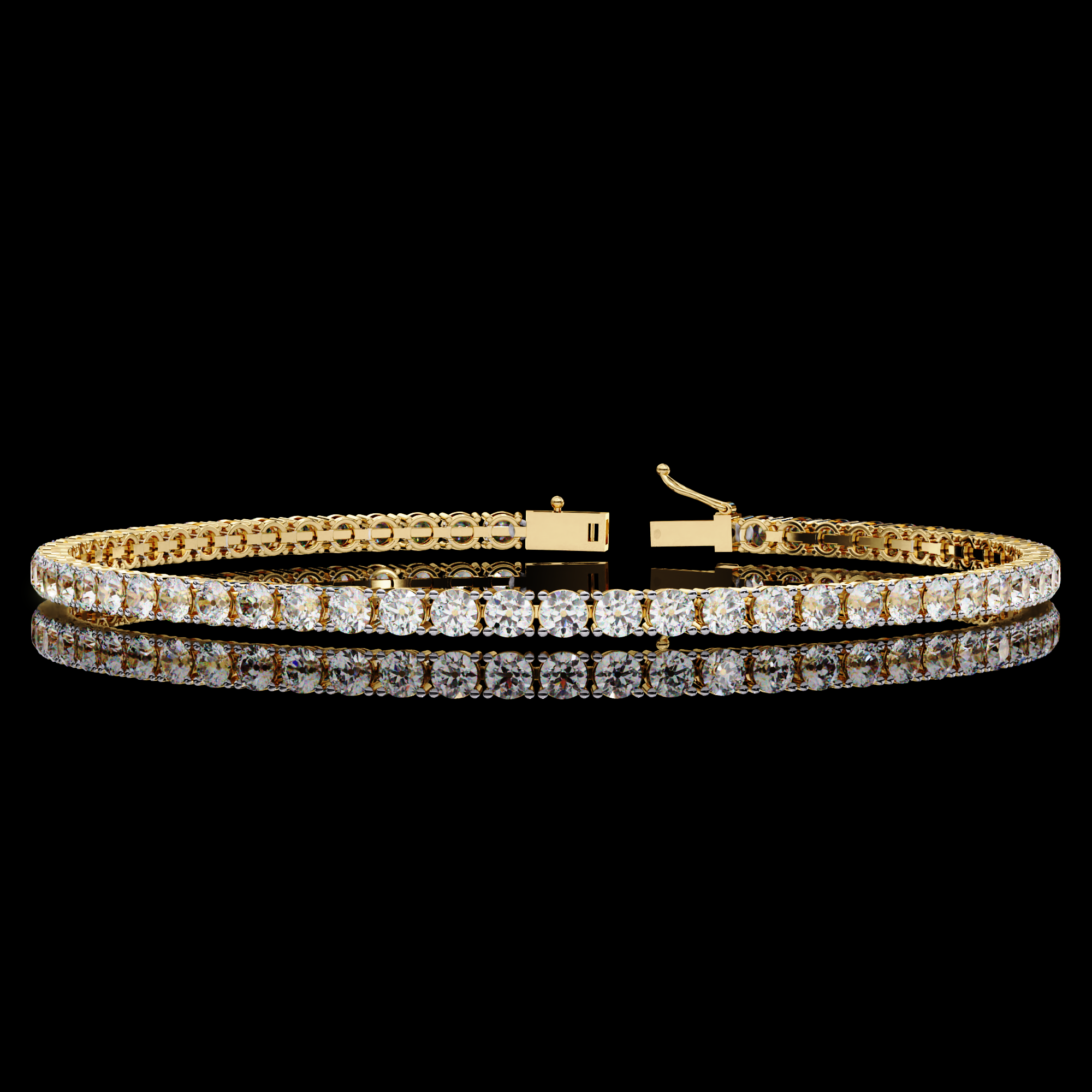 Round Tennis Diamond Bracelet
