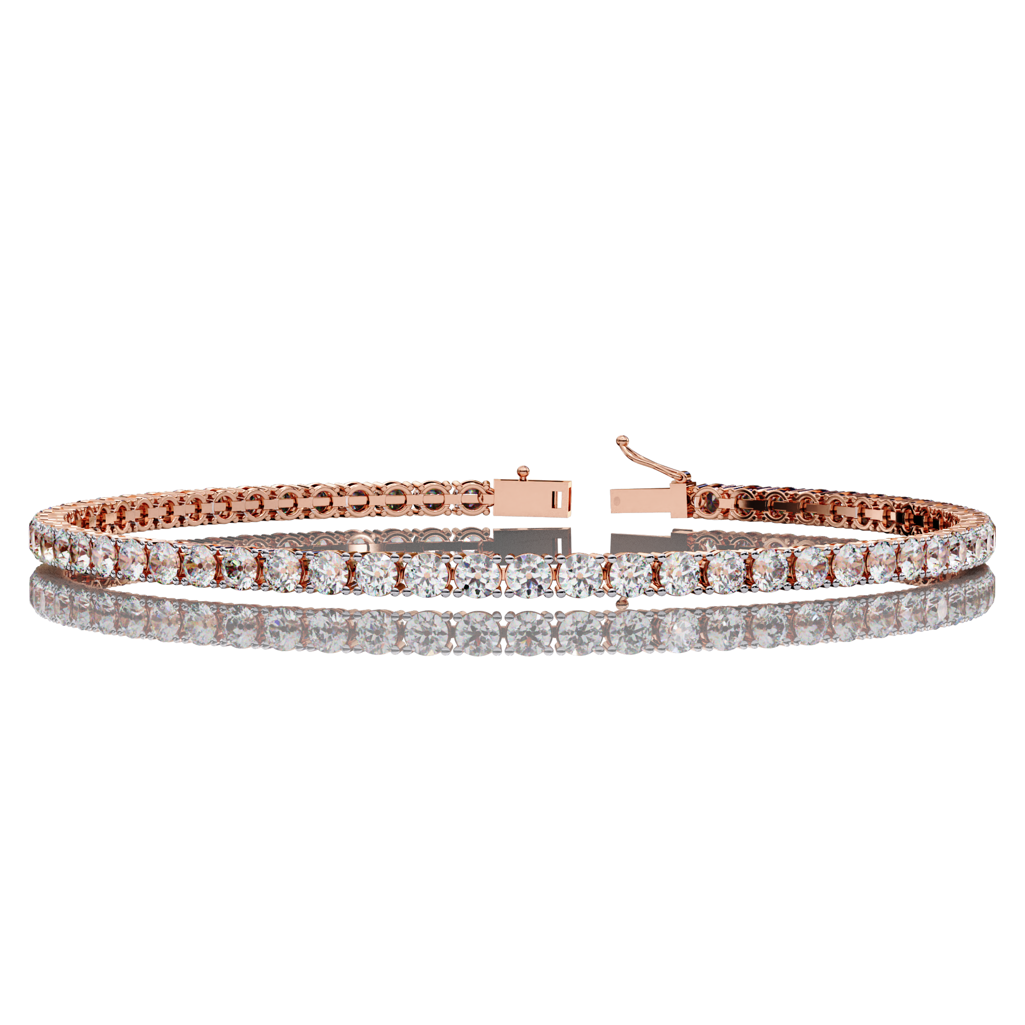 Round Tennis Diamond Bracelet