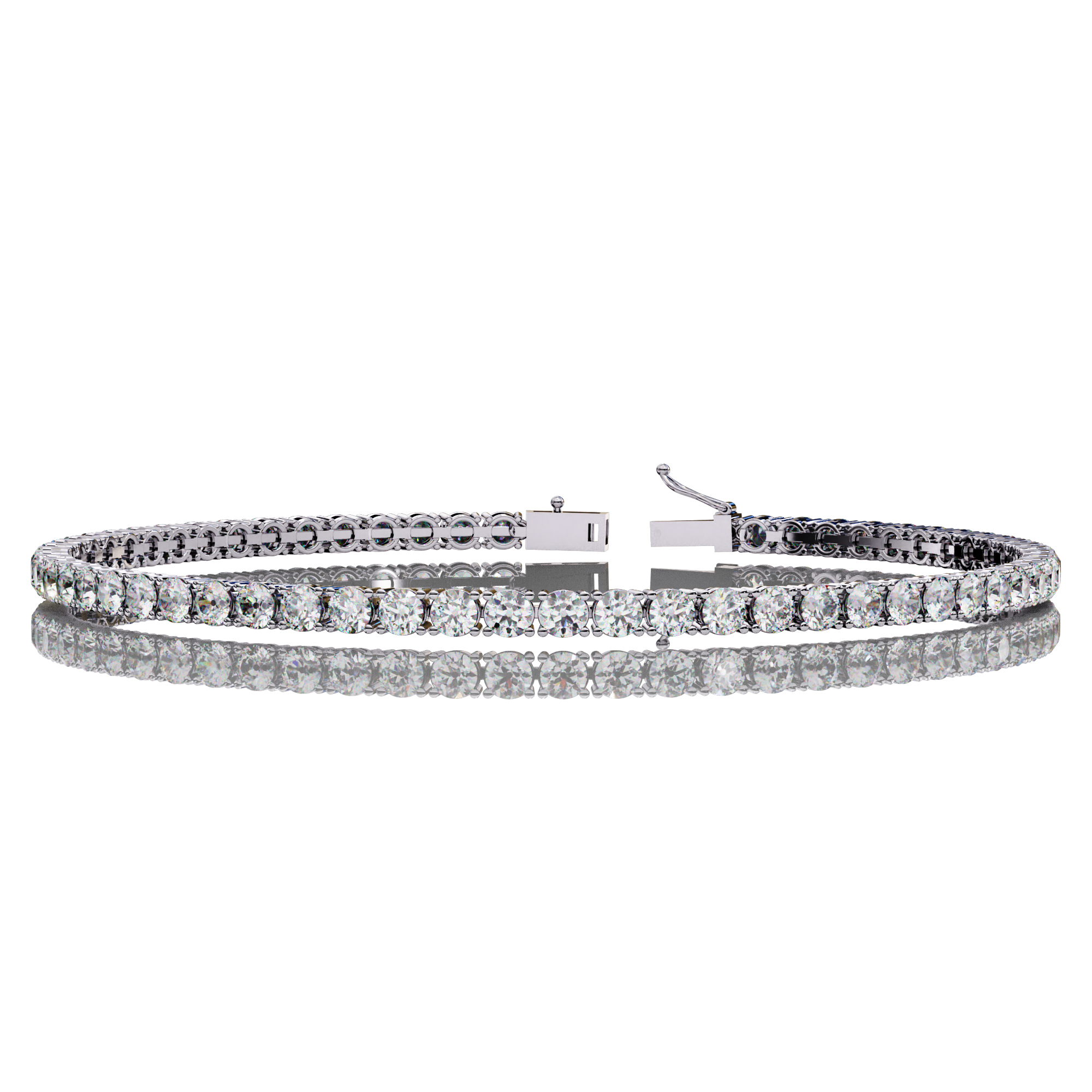Round Tennis Diamond Bracelet