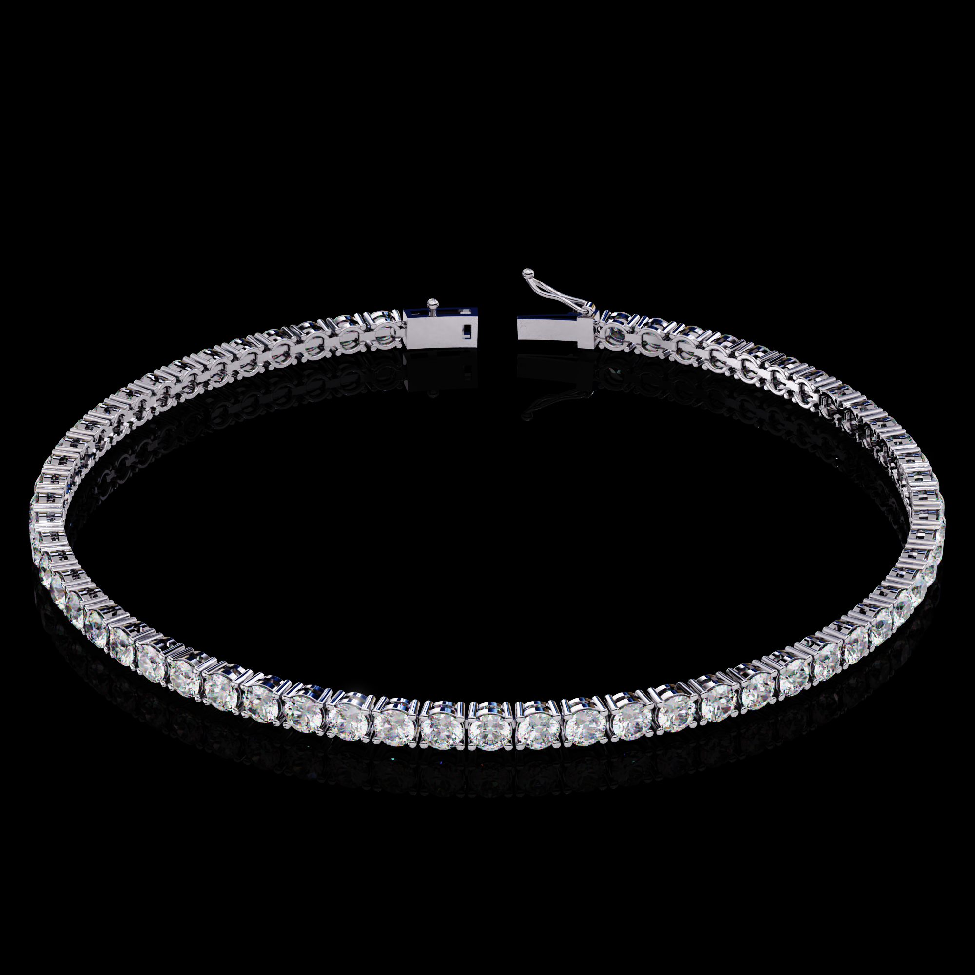 Round Tennis Diamond Bracelet