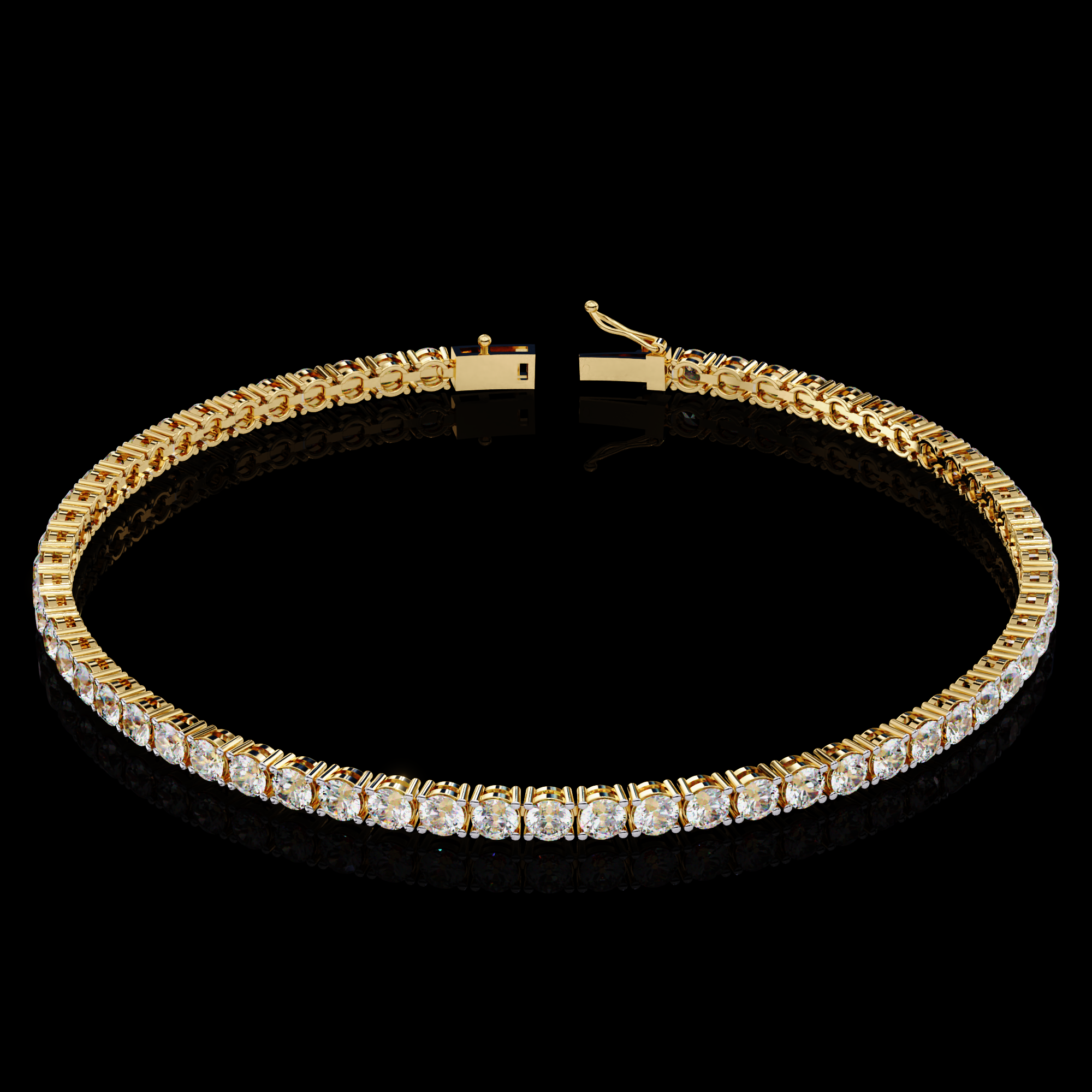 Round Tennis Diamond Bracelet