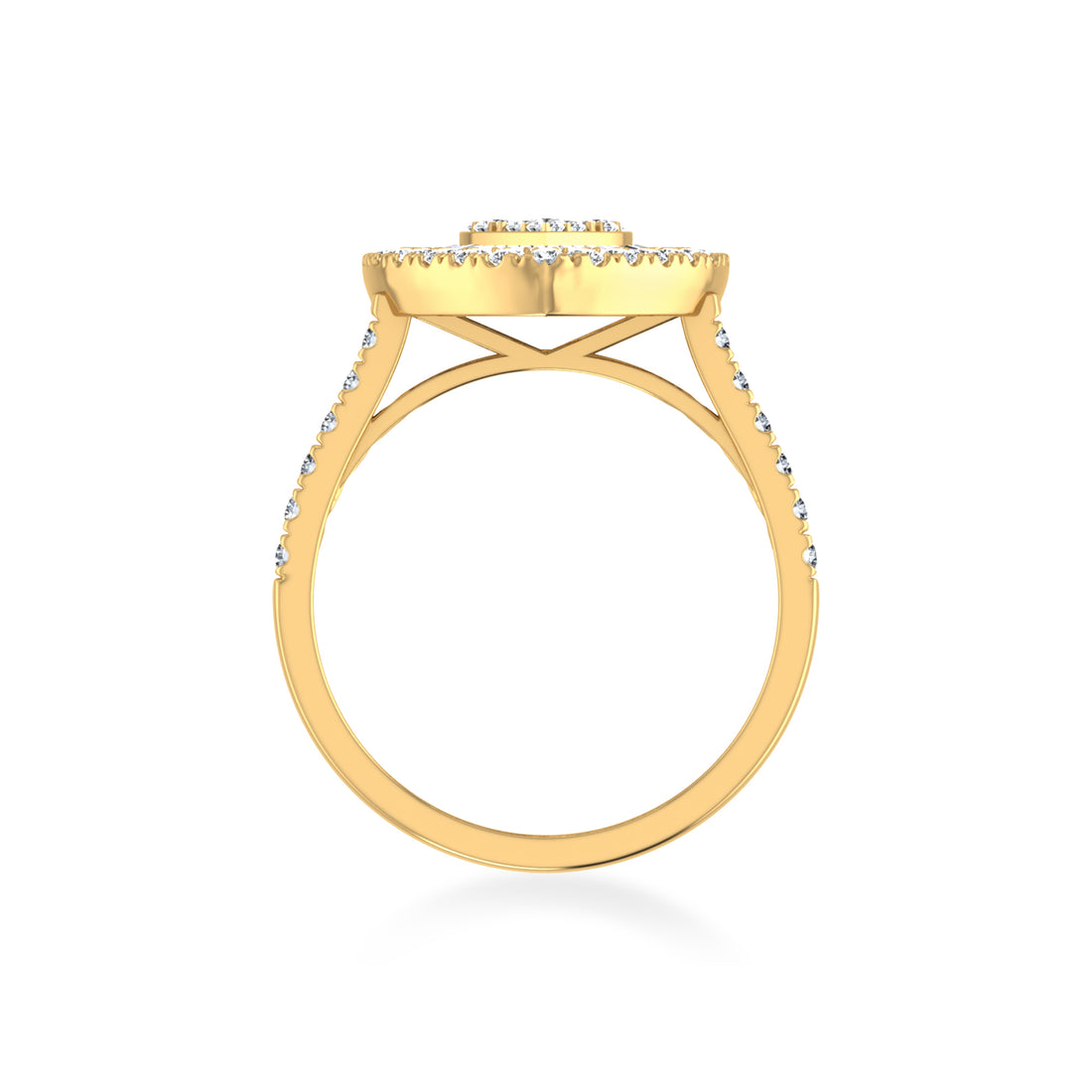Baguette & Round Heart Lab-Grown Diamond Halo Ring 2