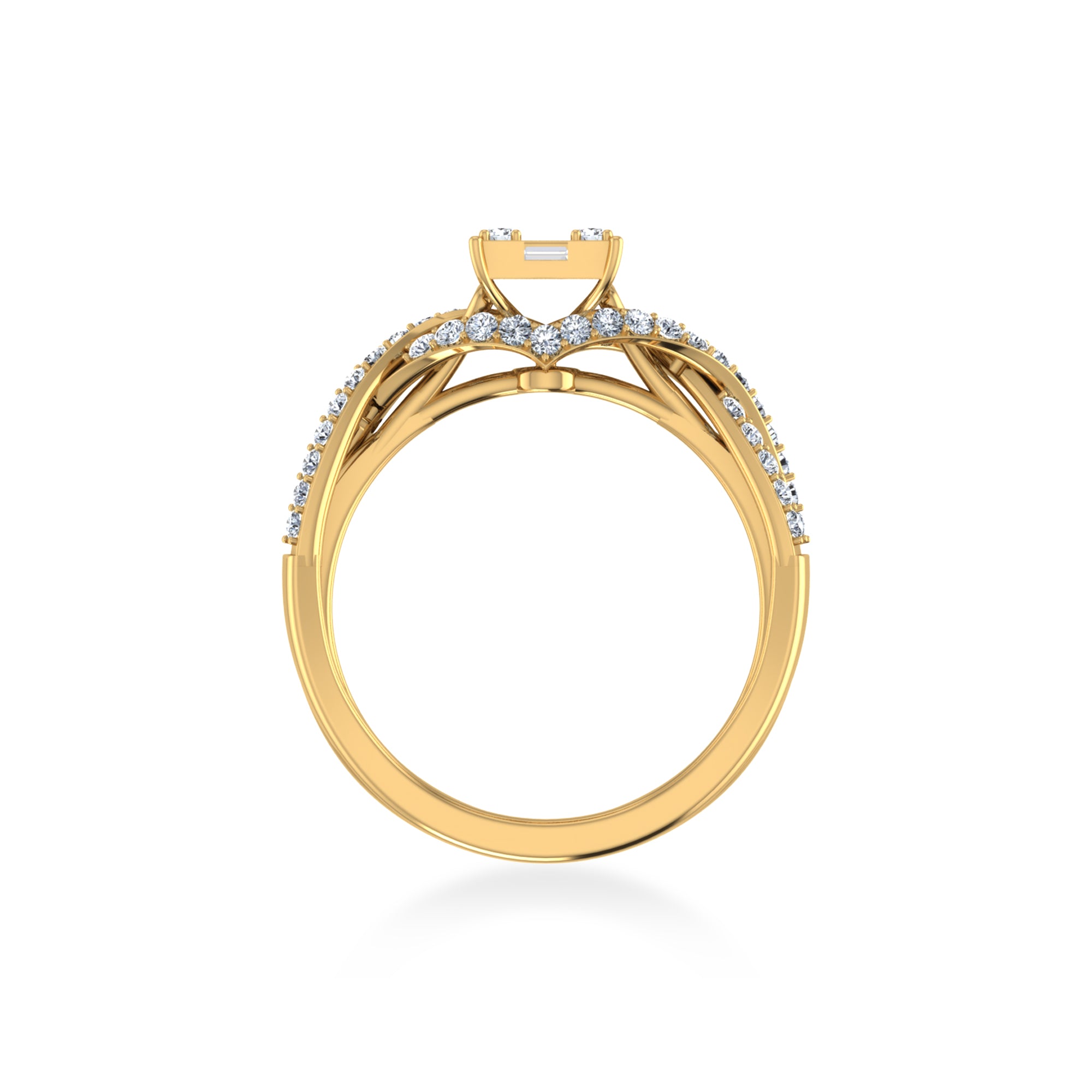 Baguette & Round Lab-Grown Diamond Ring3