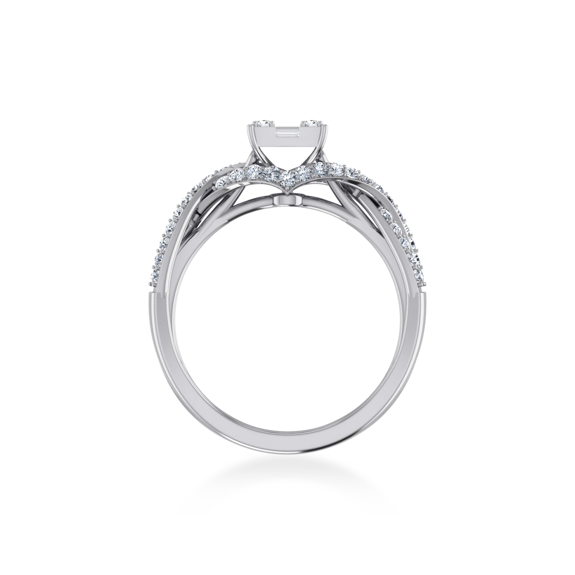 Baguette & Round Lab-Grown Diamond Ring9