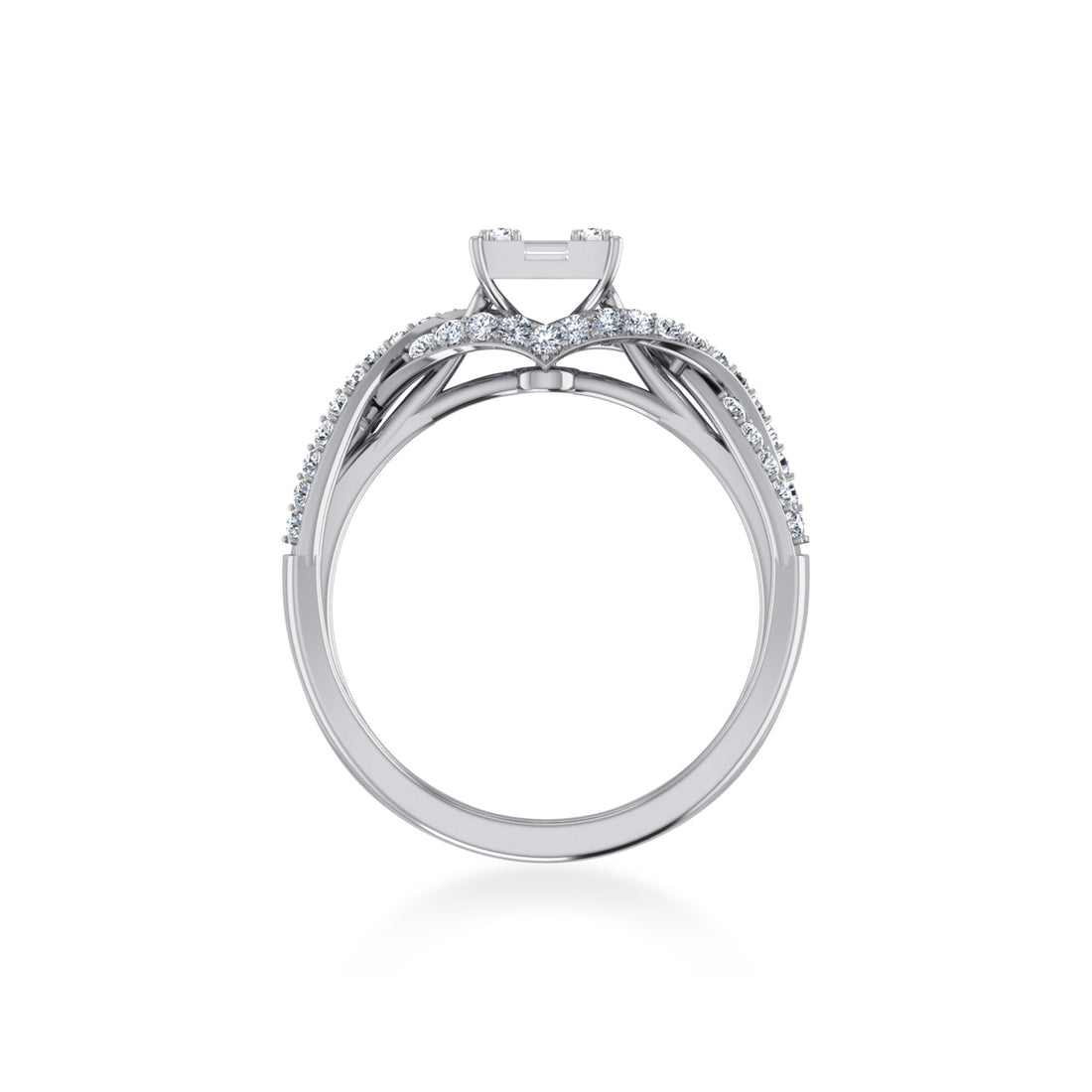 Baguette & Round Lab-Grown Diamond Ring9
