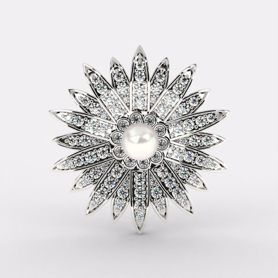 Beam Pearl Diamond Earrings